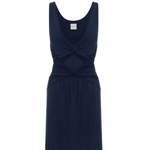 Revolve Posse Sasha Midnight Blue Maxi Dress Dark Romantic Feminine Grunge